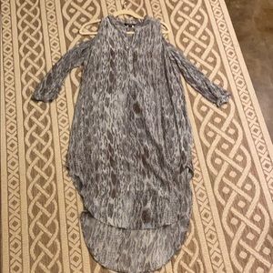 Acrobat Snakeskin Cold Shoulder Dress